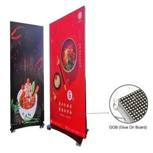 Frameless Indoor LED Poster Display (IP65 GOB Surface, 640×1920mm)