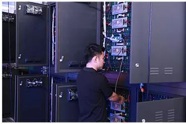 LED cabinet assembly and wiring